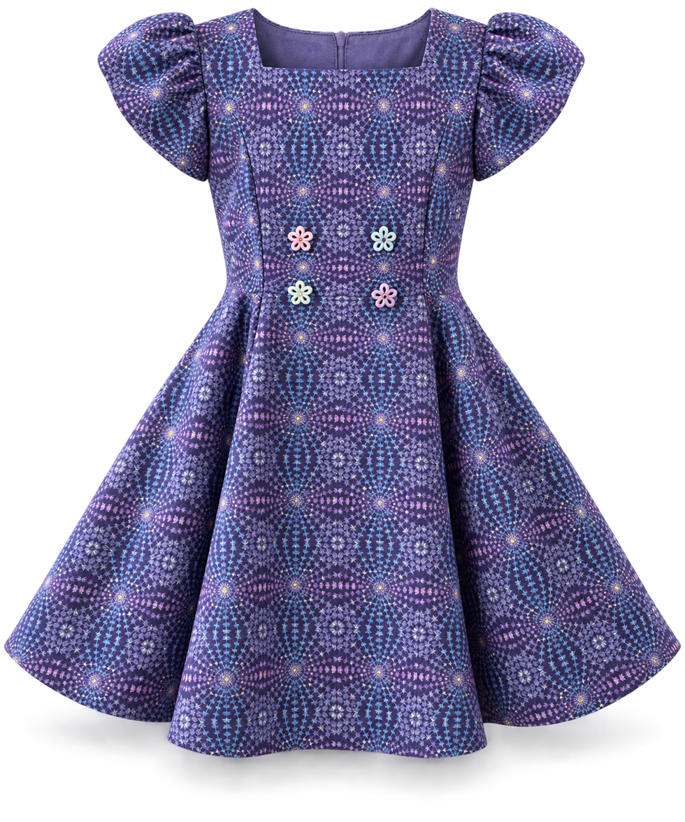 Purple Geometric Dress