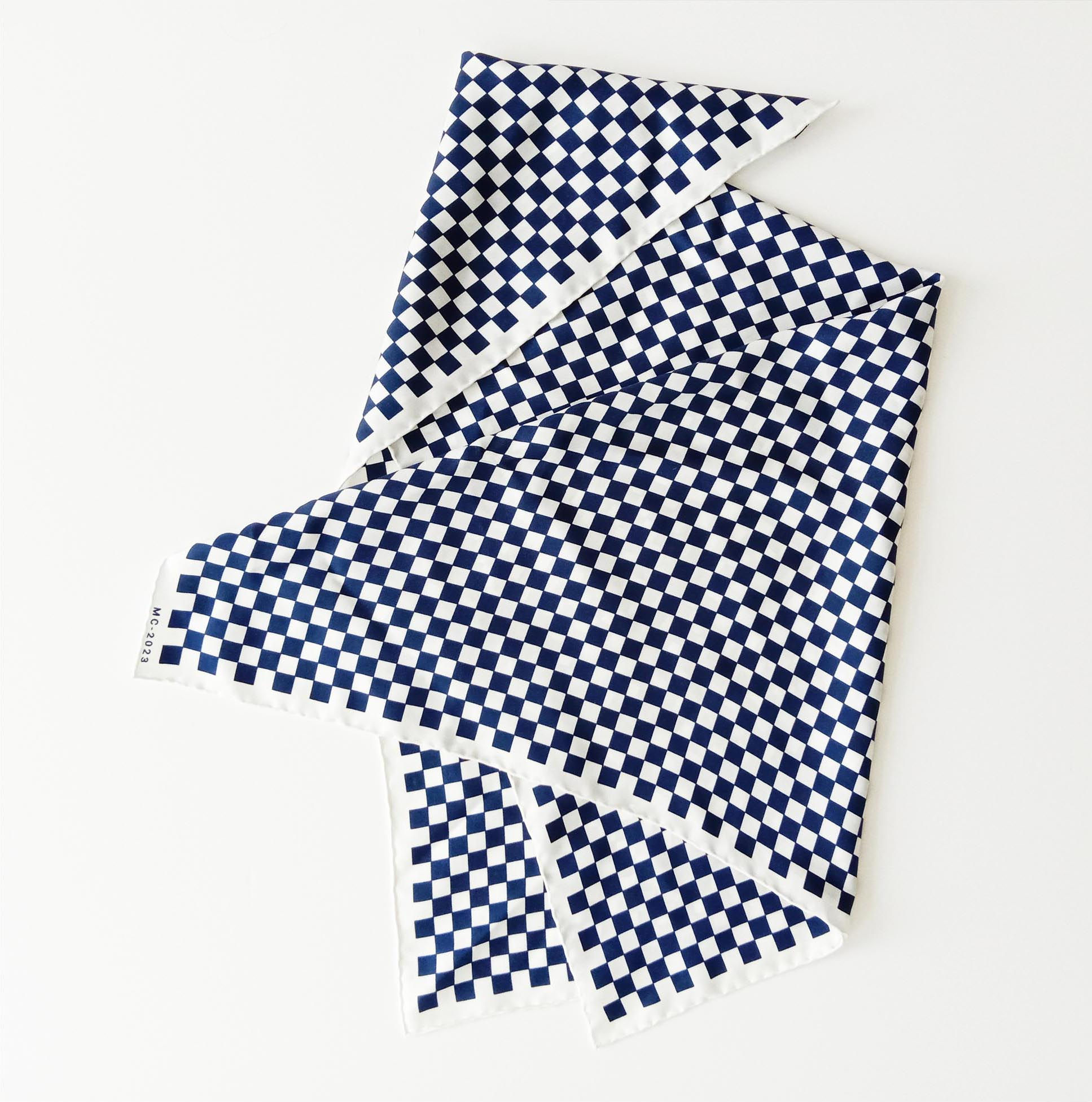 Damier Silk Scarf