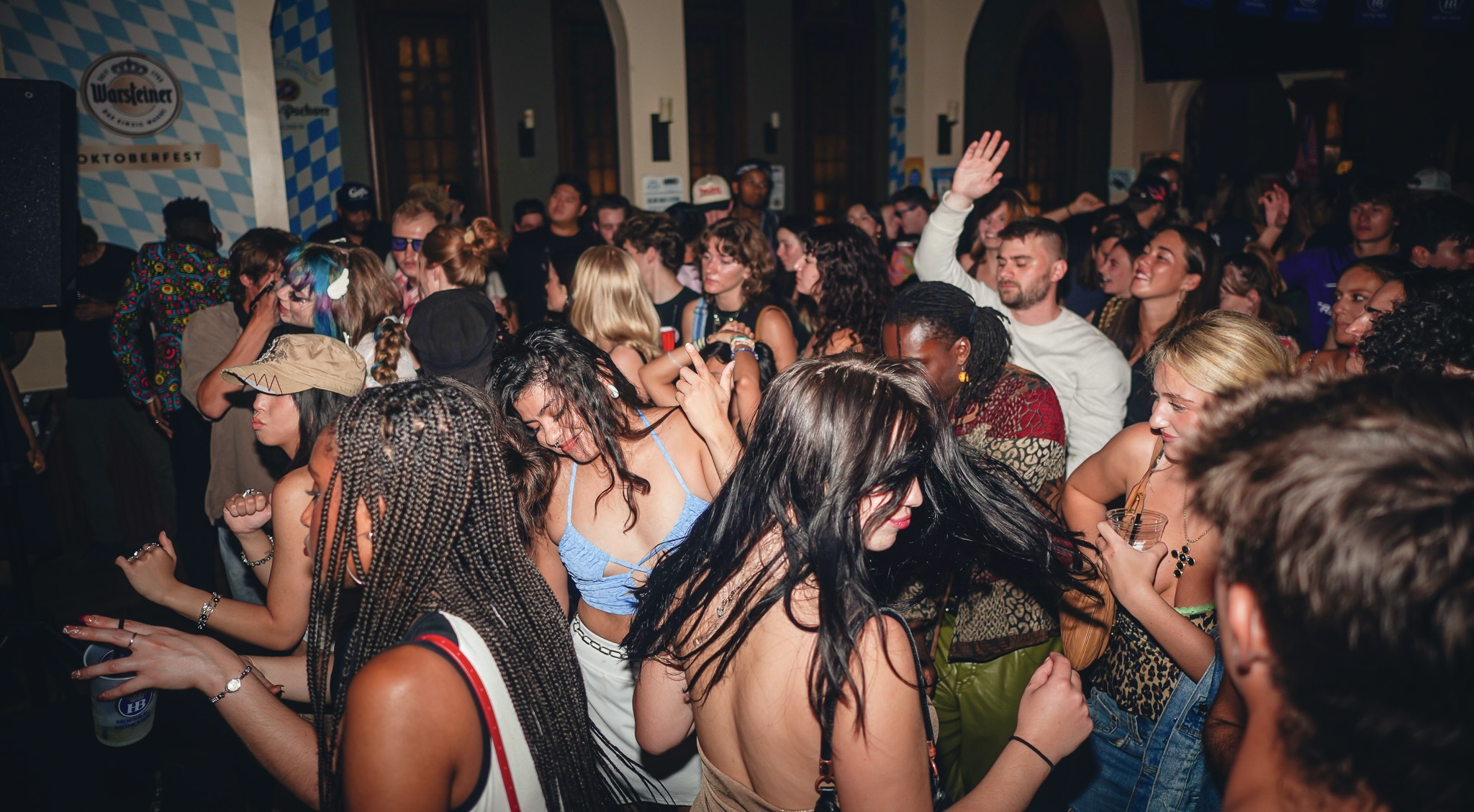 Nightlife crowd dancing