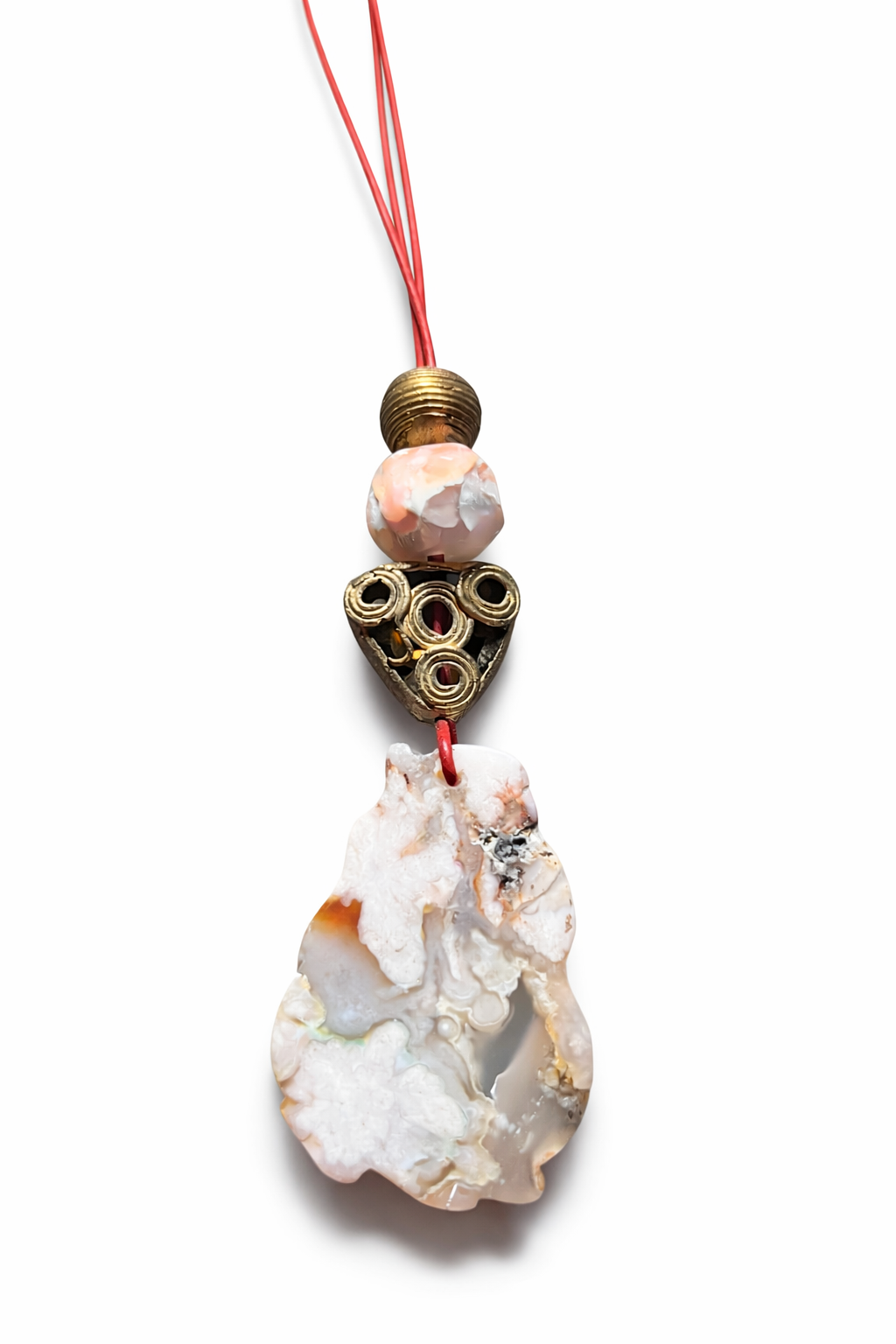 Cherry Blossom Agate with Lost Wax