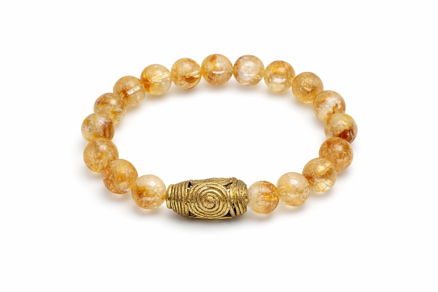 Citrine with African Brass