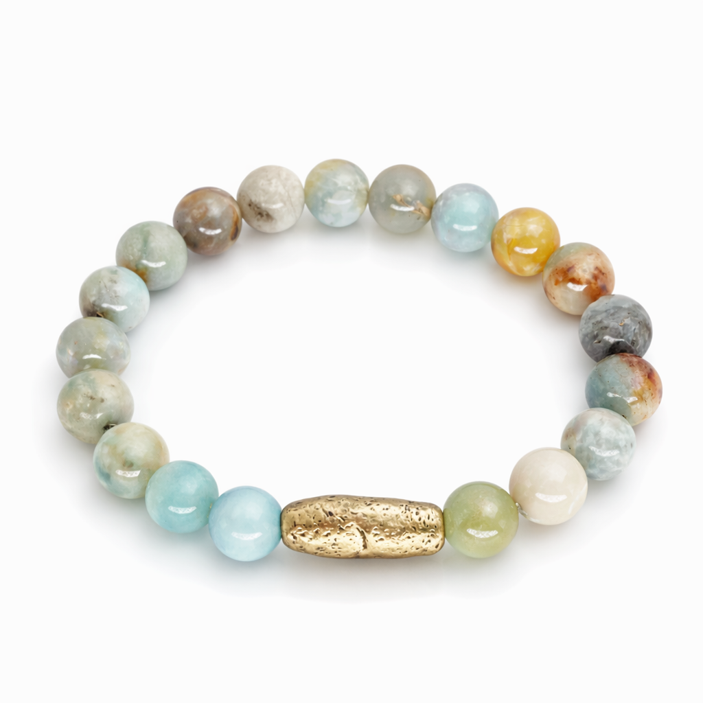 Amazonite with Gold Spacer
