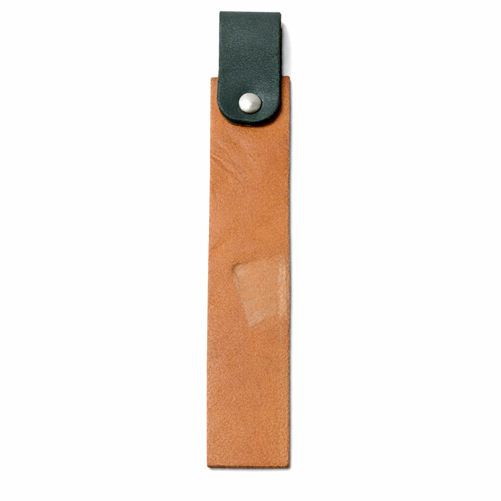 Tan and Navy Leather Bookmark
