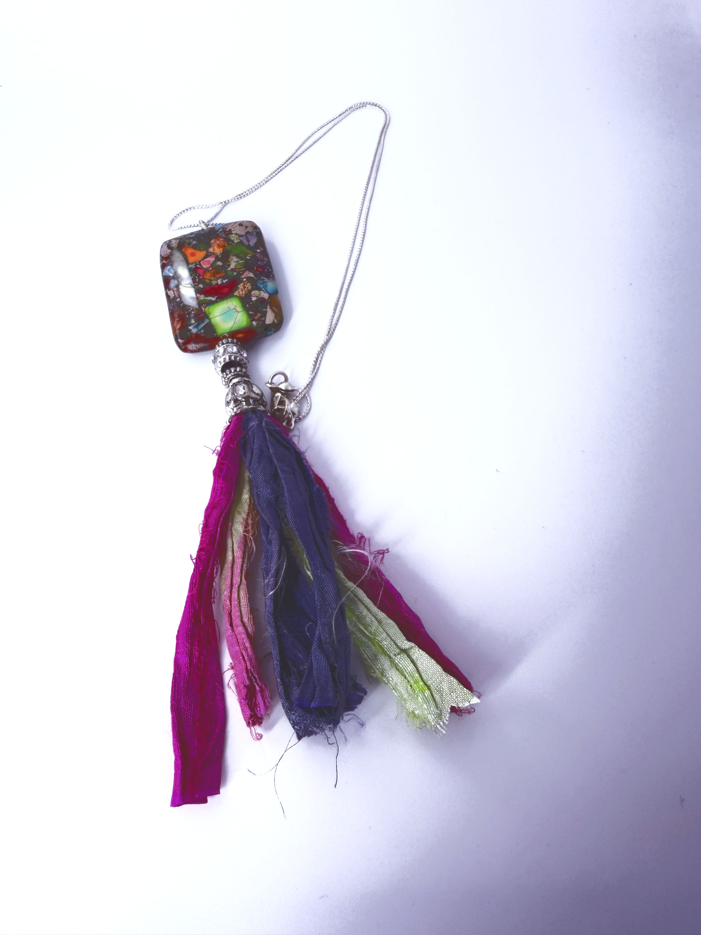 Mosaic Jasper with color coordinated Sari Silk