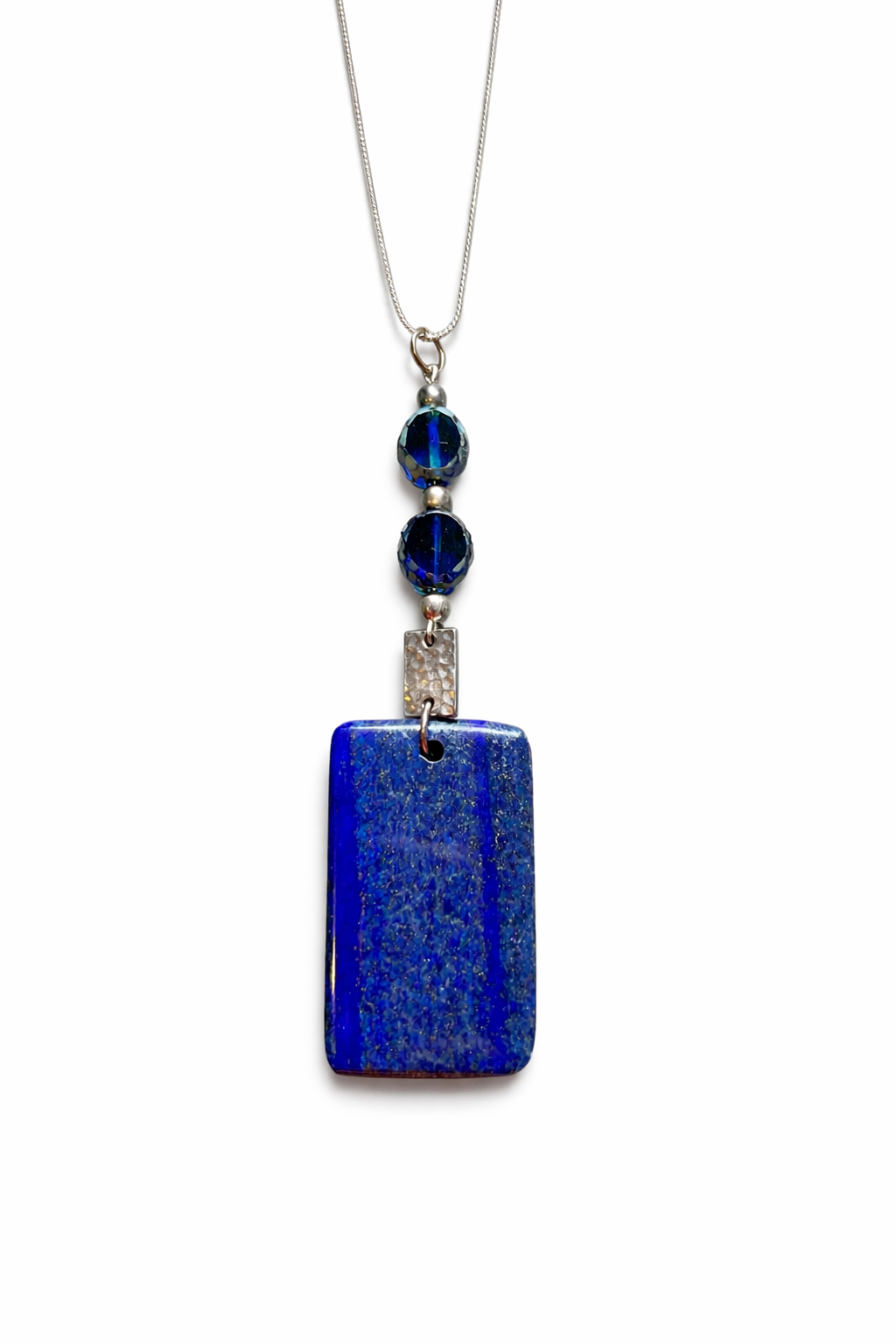 Lapis Lazuli with Czech beads and silver