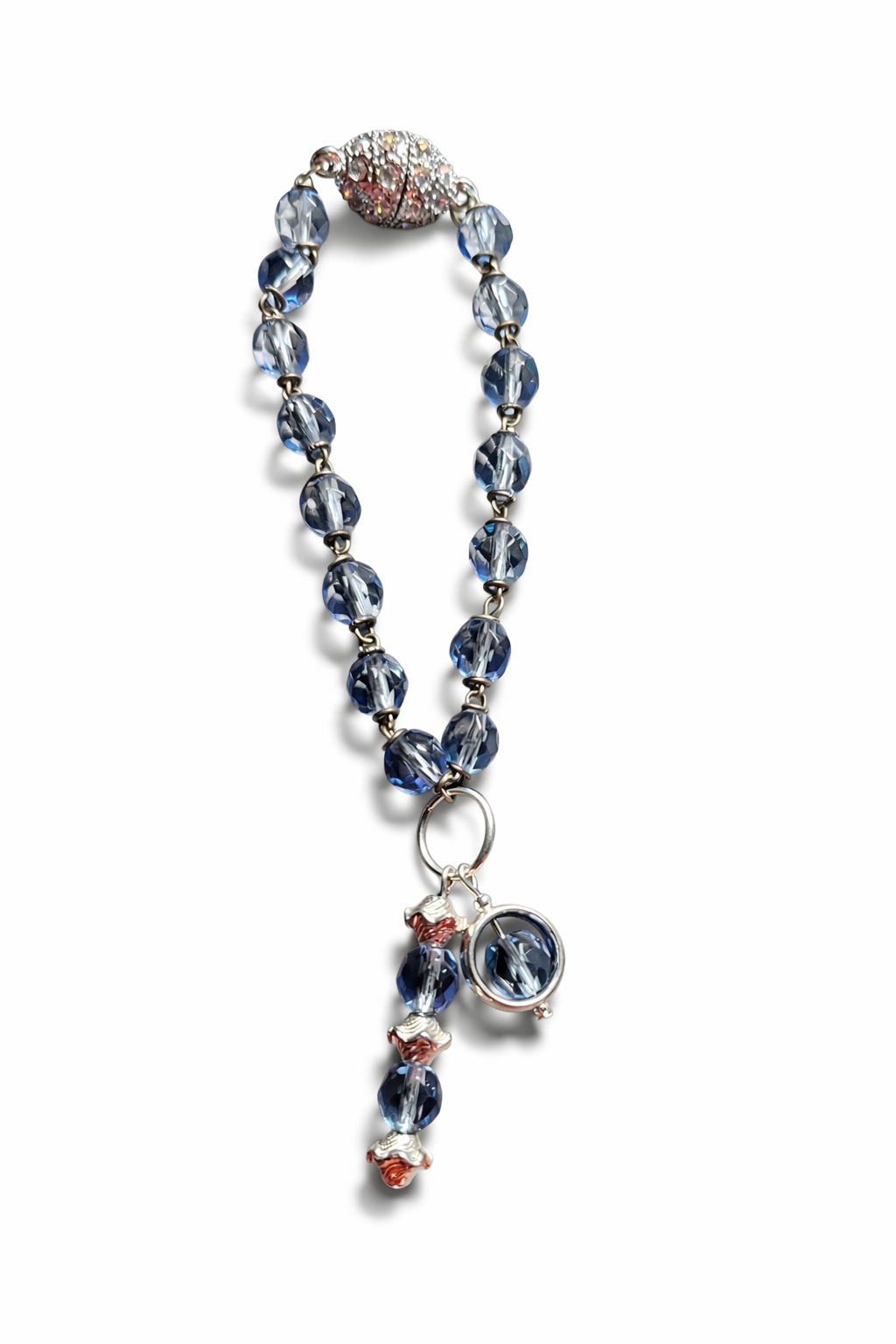 Faceted Light Blue Crystal Bracelet