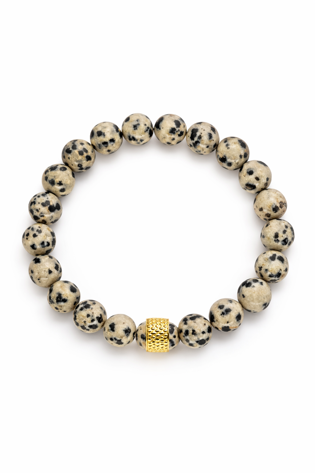Dalmatian Jasper with Gold Spacer