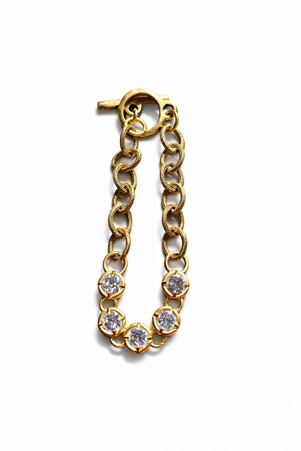 Gold and Rhinestone Bracelet