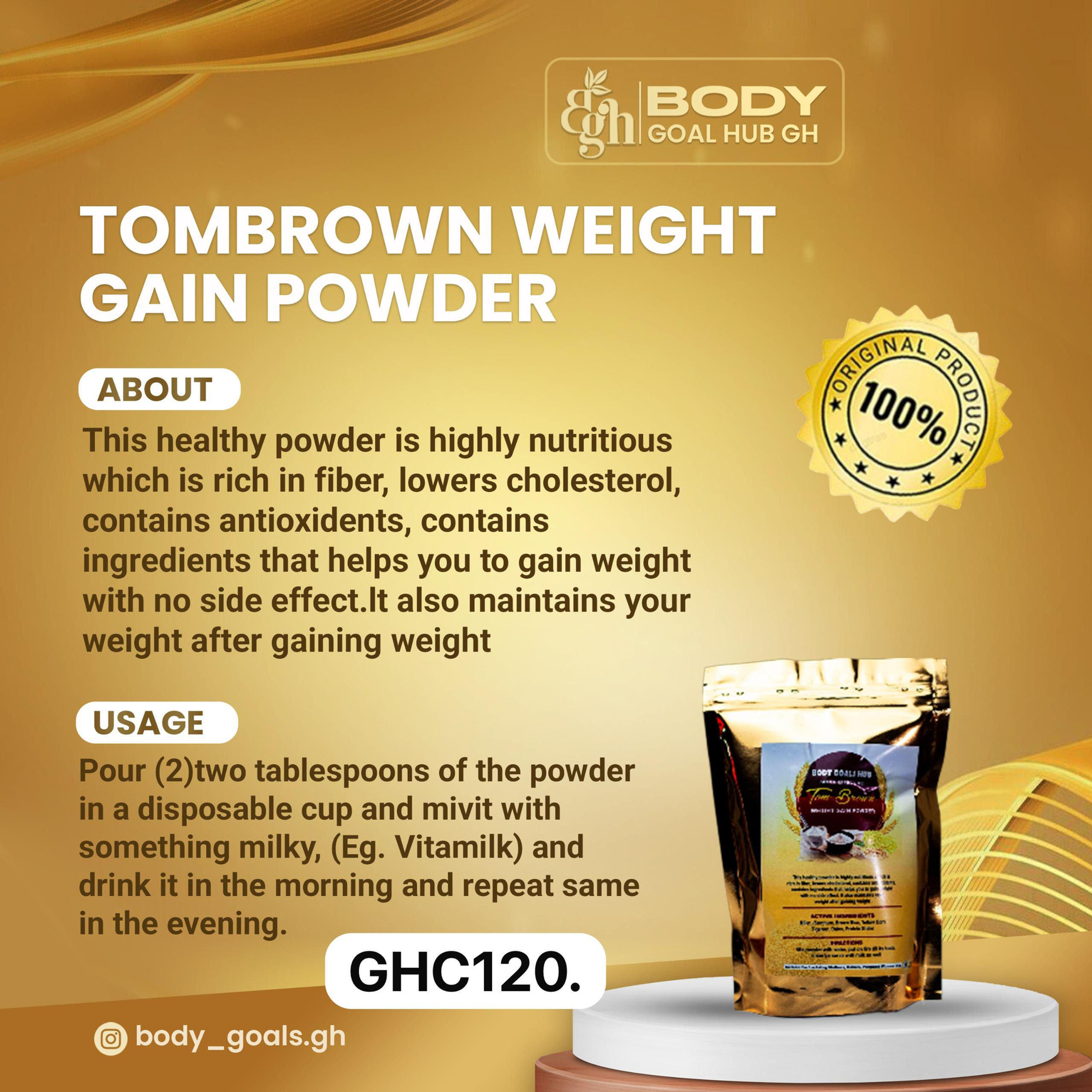 TOMBROWN WEIGHT GAIN POWDER