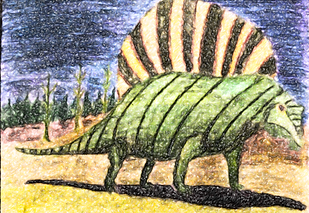 Edaphosaur, Mixed-Media, 2019