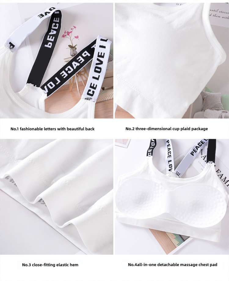 Miniatura: Top cropped esportivo feminino para ioga e fitness, sem costura, com alças larga