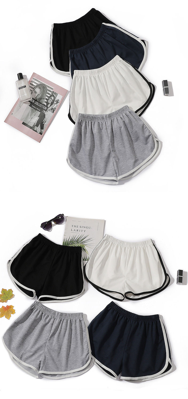 Miniatura: Elastic Shorts for Women, Loose Fitting, Quick Drying, Summer Thin Running, Fitn