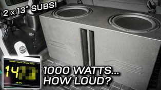 YouTube Thumbnail for - Rated 1000 watts... Loud & Accurate Sound? Installing the 2x 13W3's Subwoofer Enclosure!