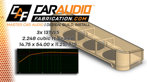 JL Audio 3x 13TW5 - 2.248 Cubic Ft Sealed | caraudiofabrication