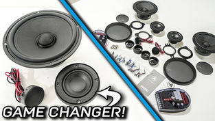 A youtube video thumbnail for a video about JL Audio's C6 3 way component set of speakers