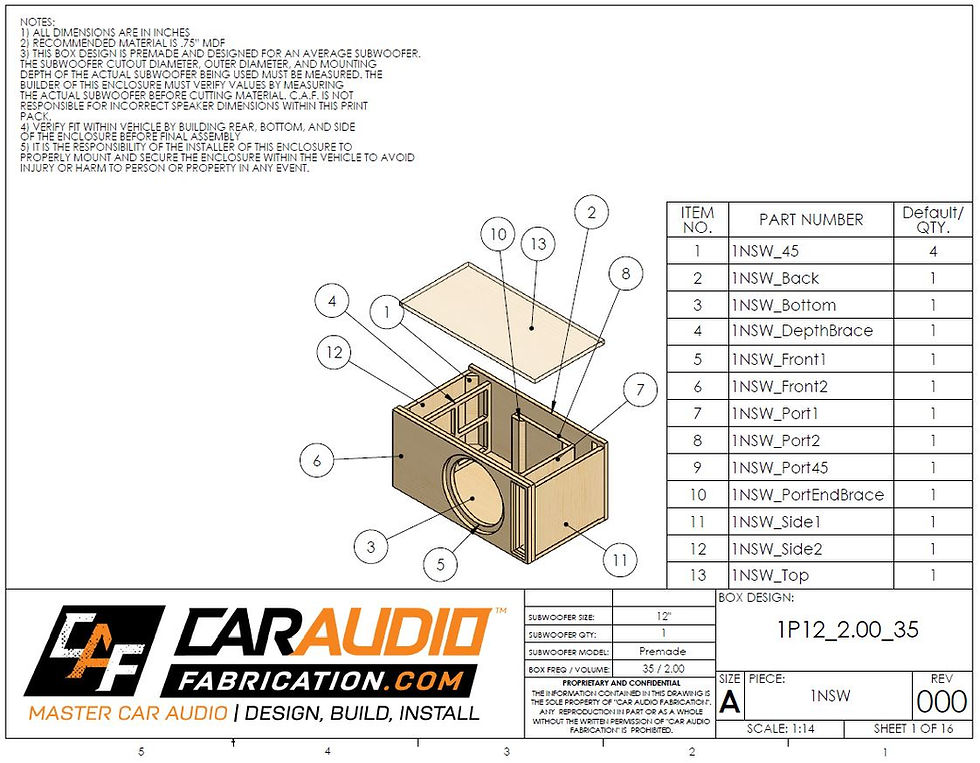 First page of blueprint