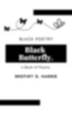 The design features black butterflies trailing across a white background, symbolizing freedom, resilience, and transformation