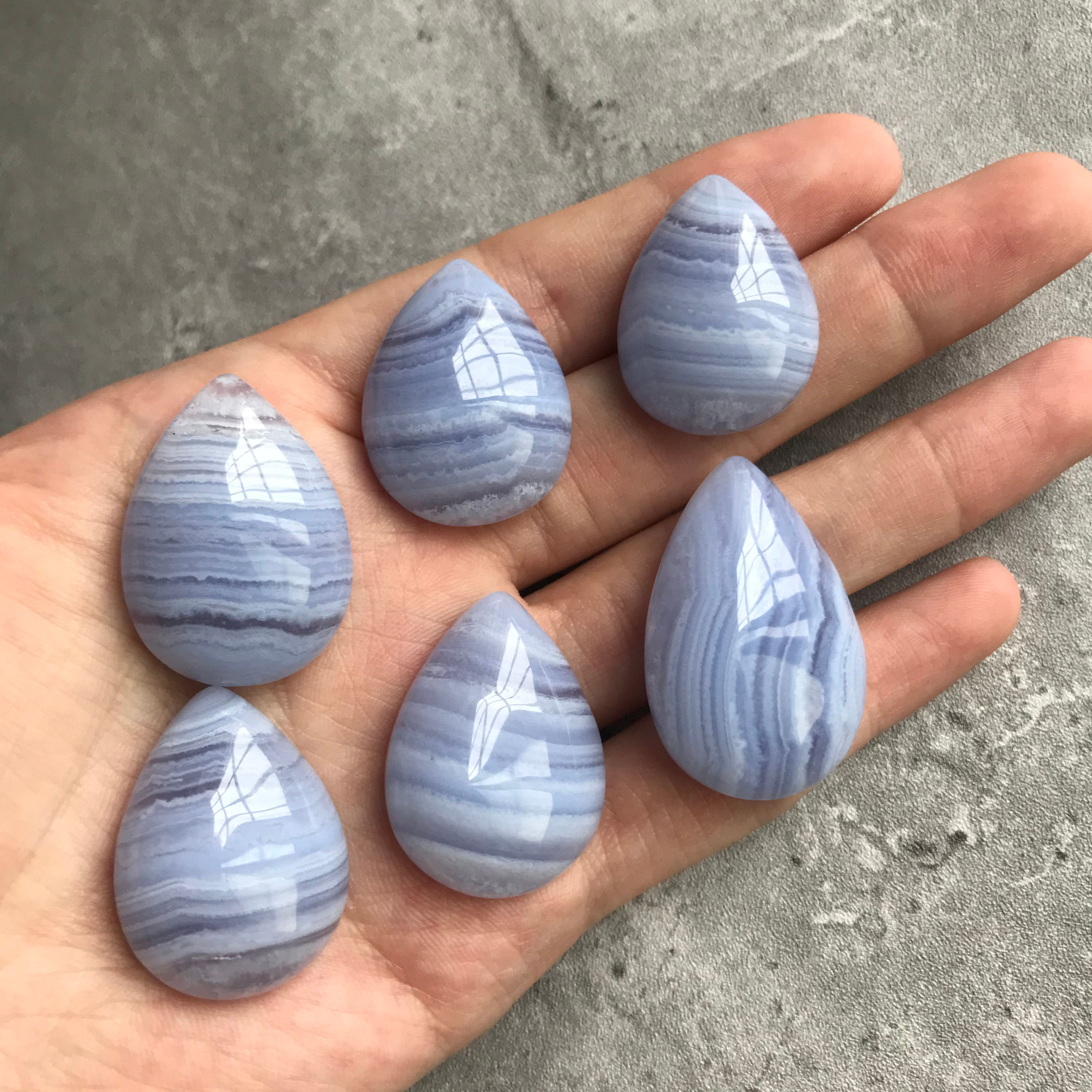 ブルーレースアゲートルース ドロップ型