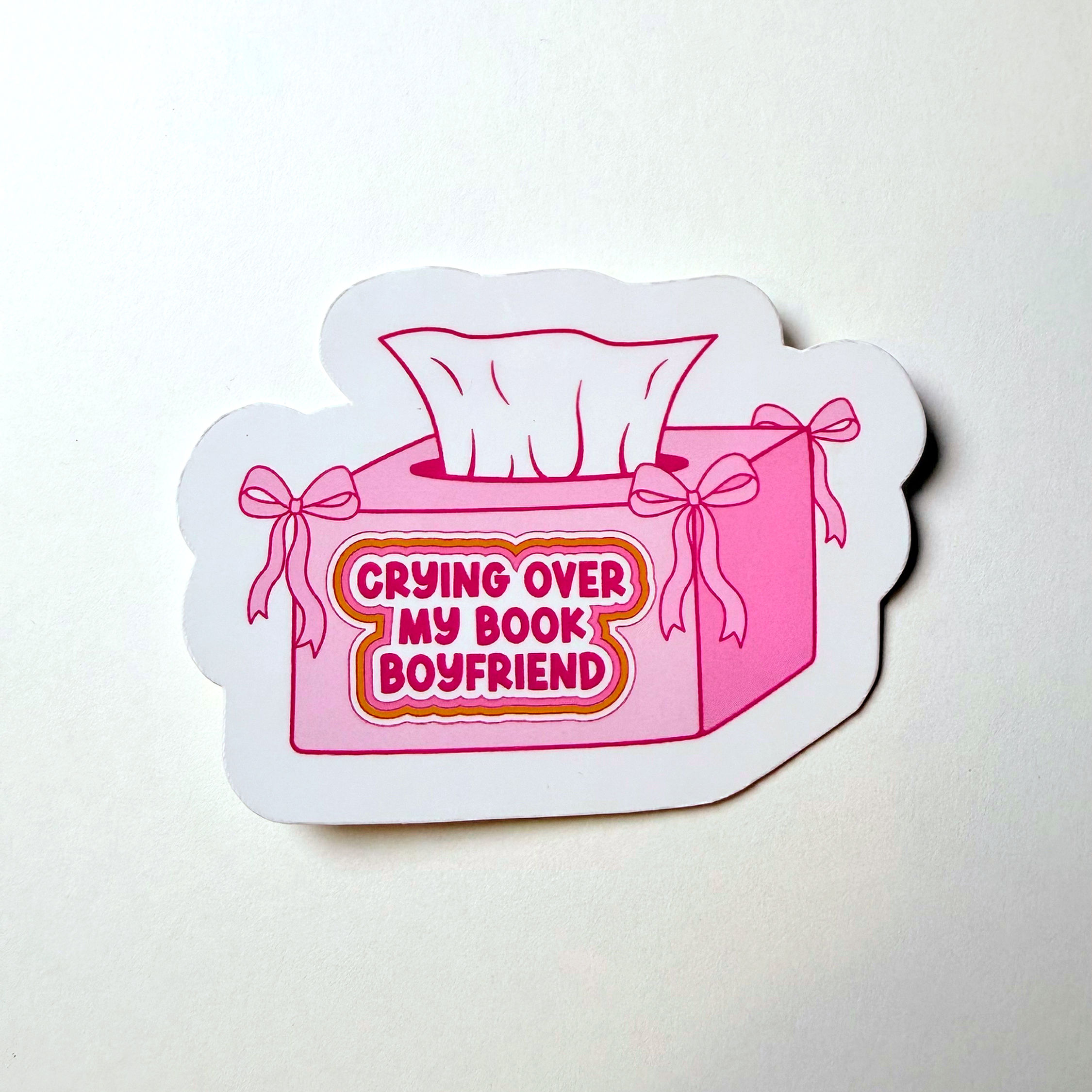 Crying Over My Book Boyfriend - Sticker