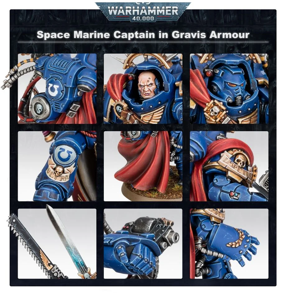 Thumbnail: Warhammer 40k: Space Marine Captain in Gravis Armour