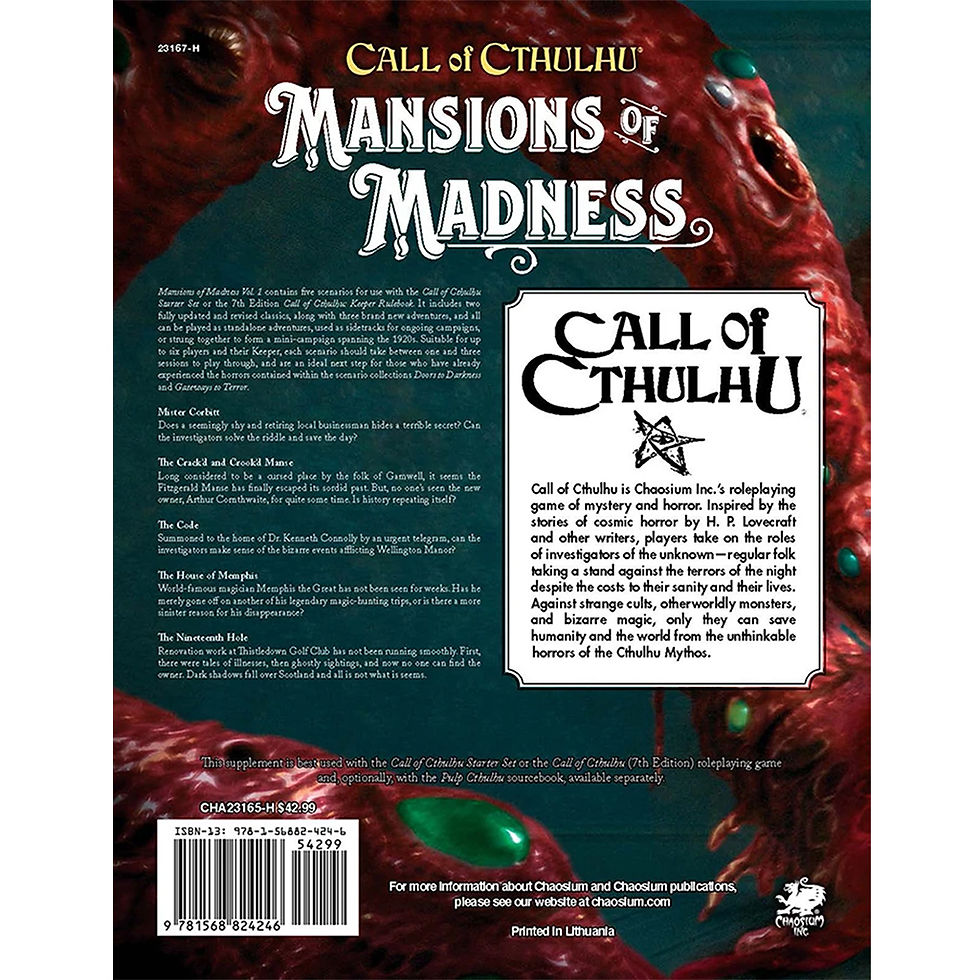 Thumbnail: Call of Cthulhu RPG: Mansions Of Madness