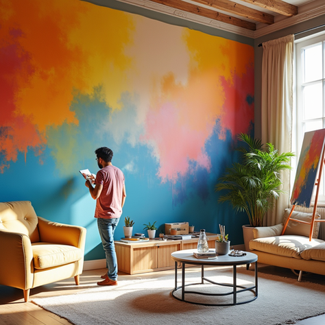 El talento único de los artistas/diseñadores de interiores ambidiestros y su impacto en el diseño de arte personalizado.