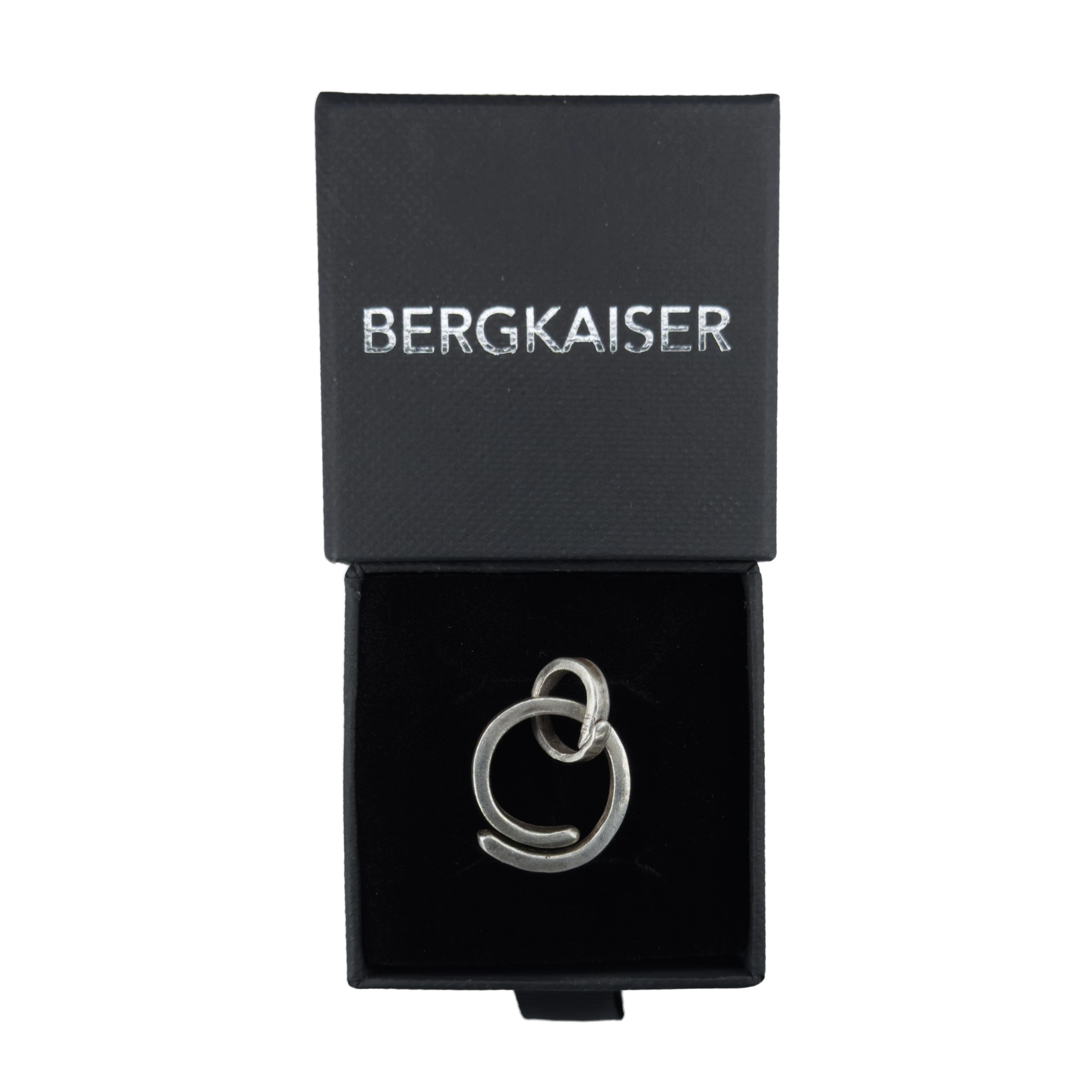 BergKaiser Silberanhänger Silberreif M, Silberanhänger mit Lederband