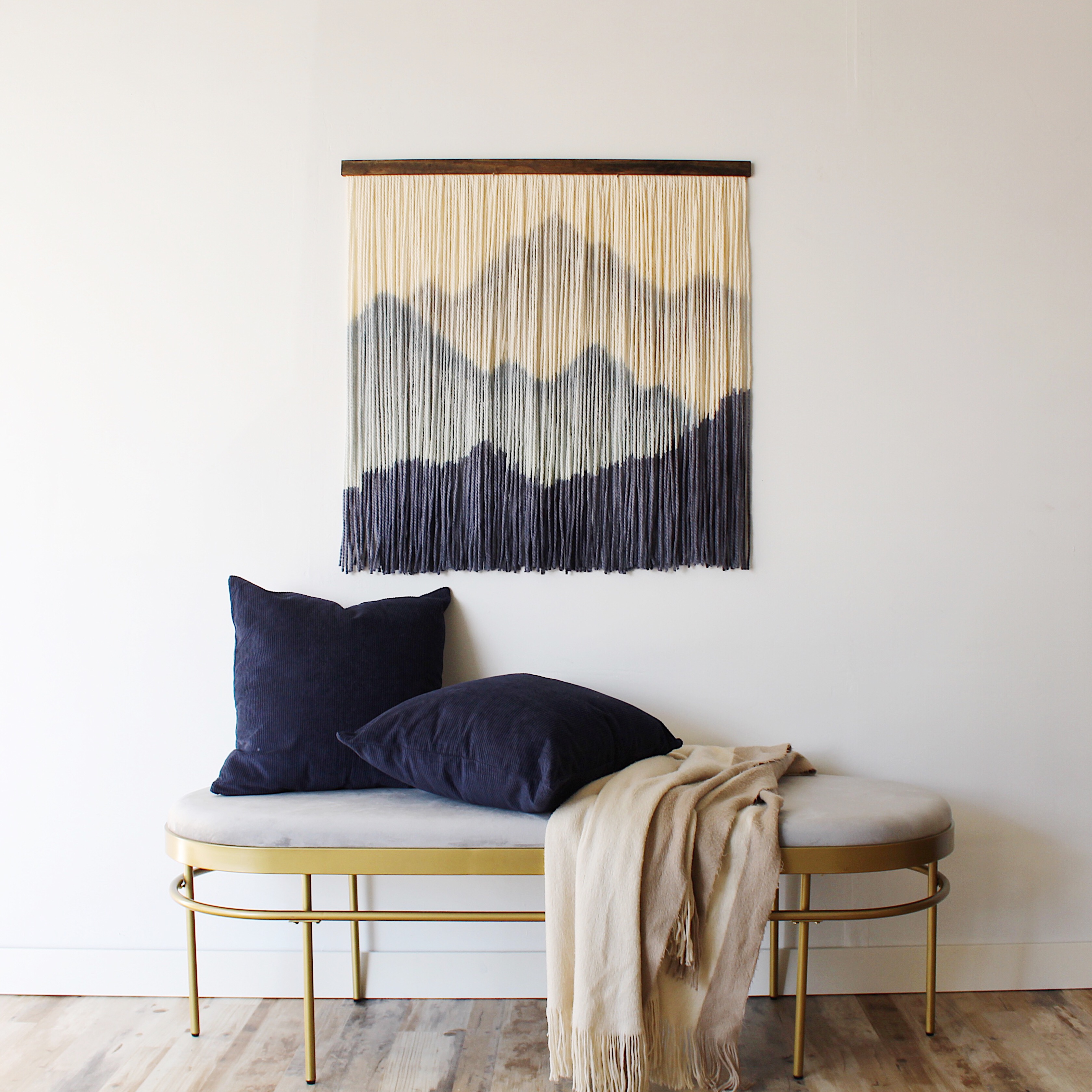 Fading Stacked Mountains in Blue