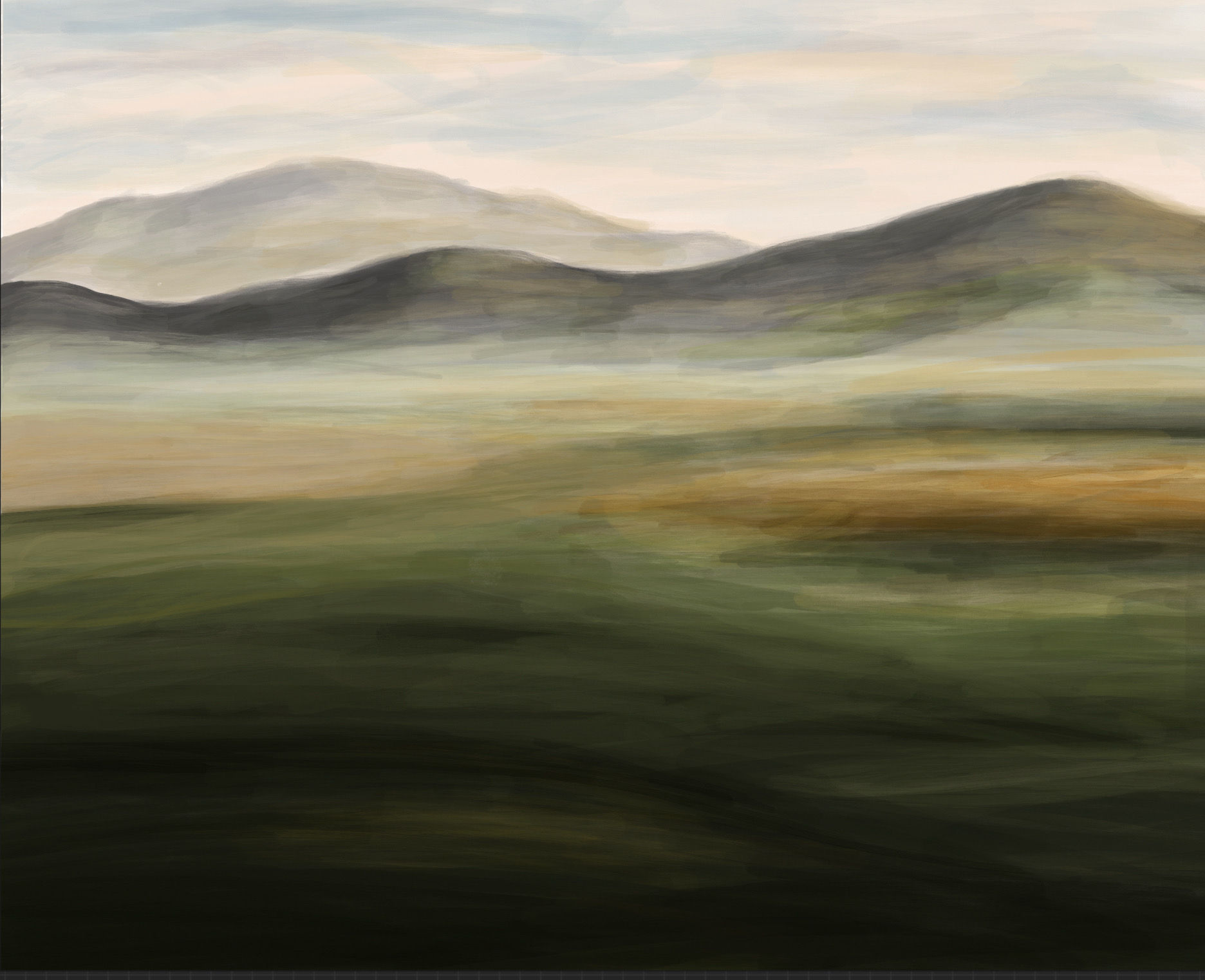 Acrylic Green Hill - Digital Print