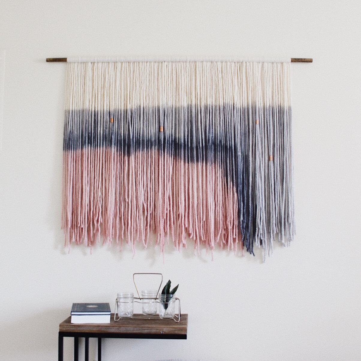 blush geo with copper clamps