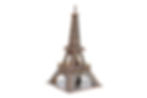 Dřevěné 3D puzzle Eiffelovu věž, hotový model jako dekorace