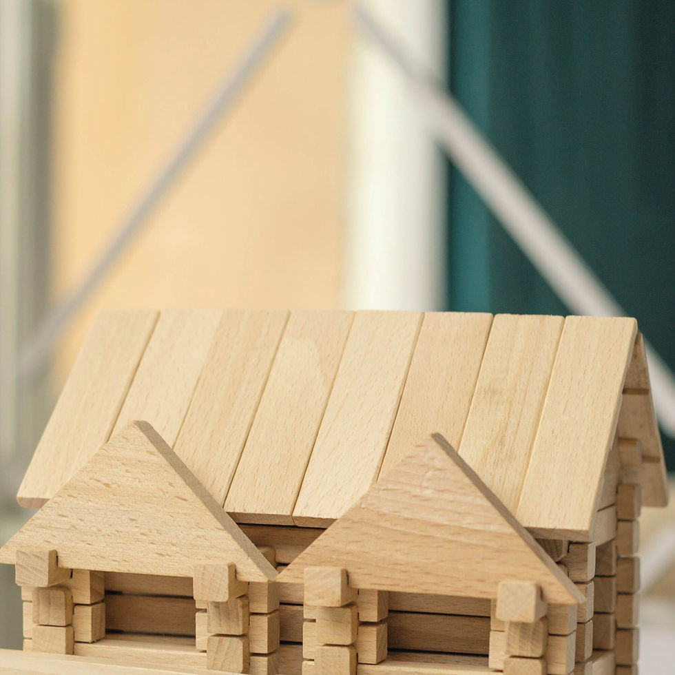 Miniatura: Dřevěná stavebnice "Domeček s balkónem"