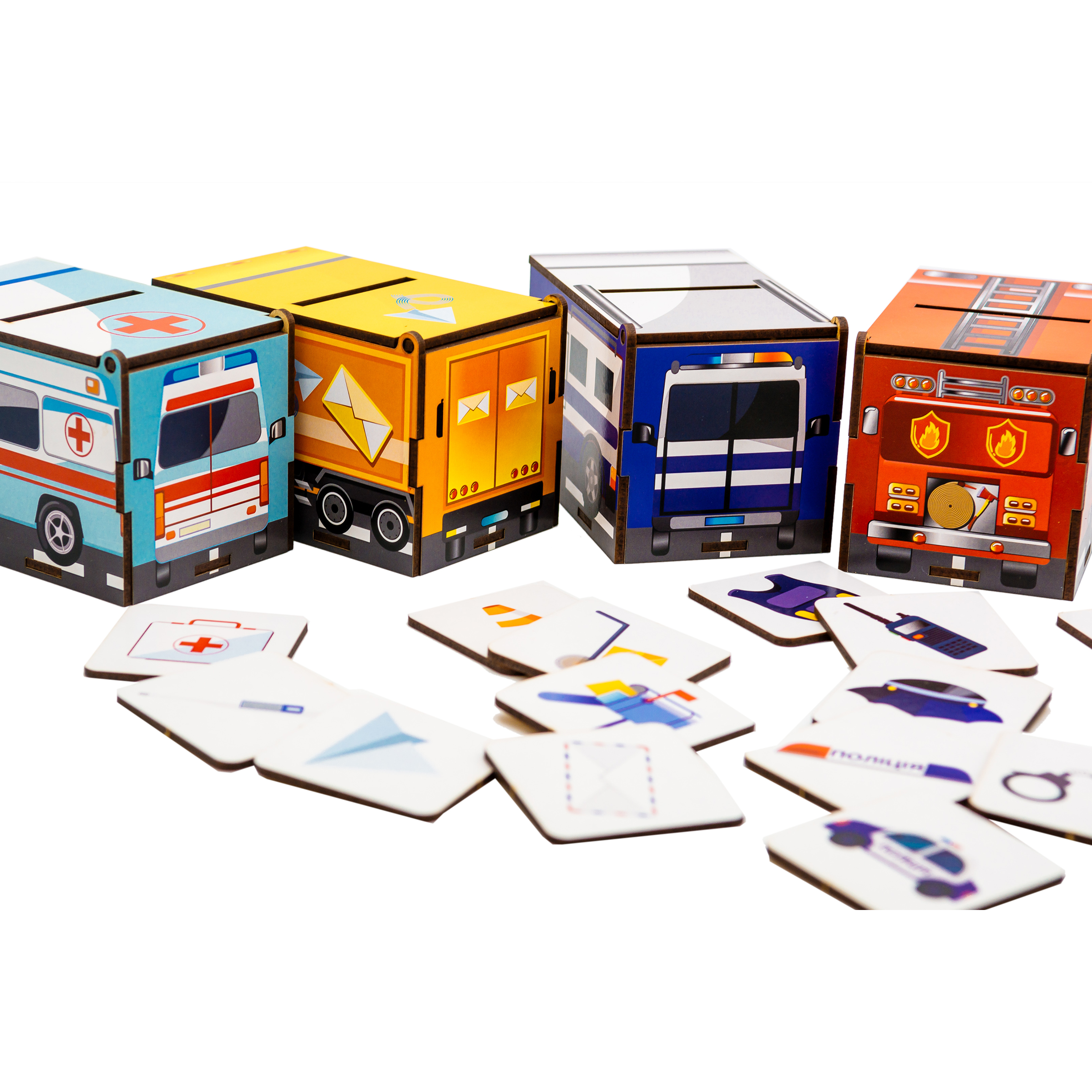 Sorter „Auta“-Dřevěná vzdělávací hra