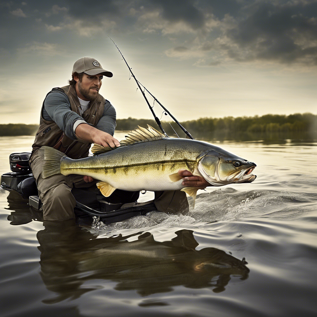 Fishing boat on lake