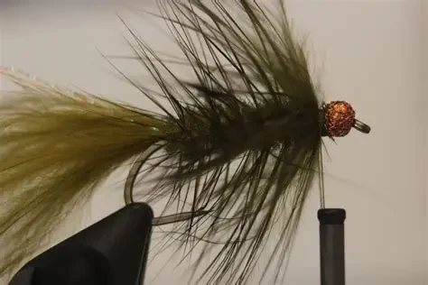 Wolly Buggy fly in a vise