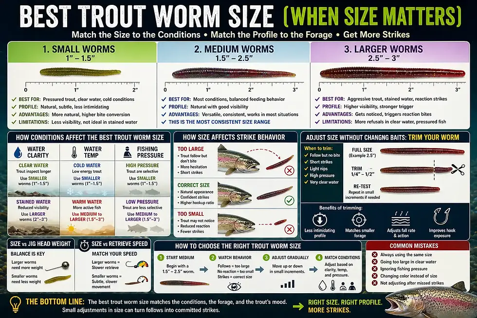 Best Trout Worm Sizes (When Size Matters)