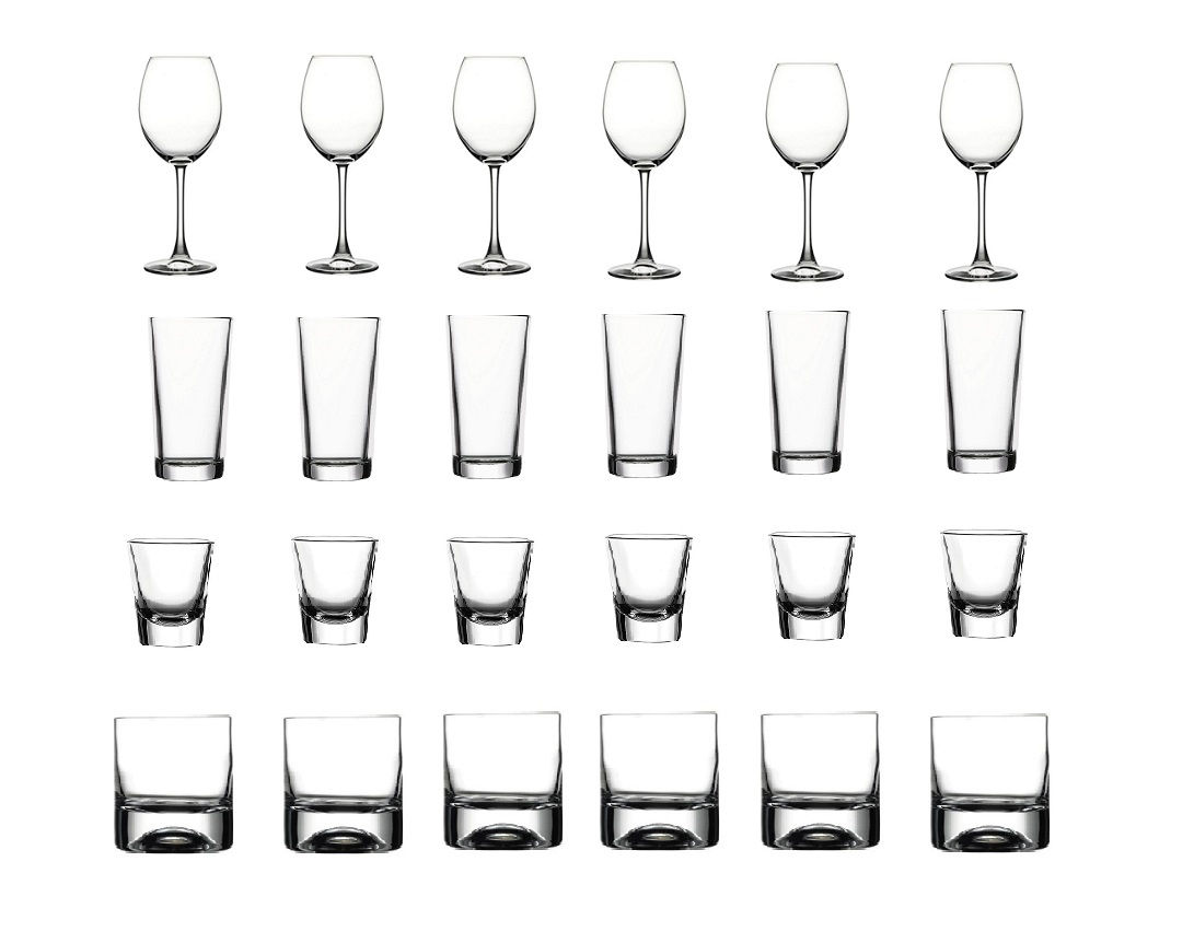 24 Parça Meşrubat Seti Şarap-Rakı-Shot-Viski