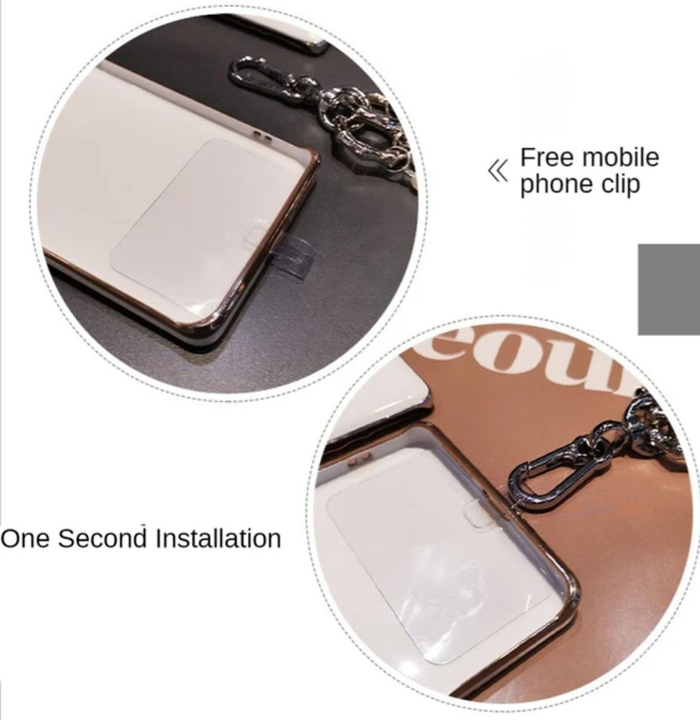 Thumbnail: Double Pearl Crossbody Cellphone Holder