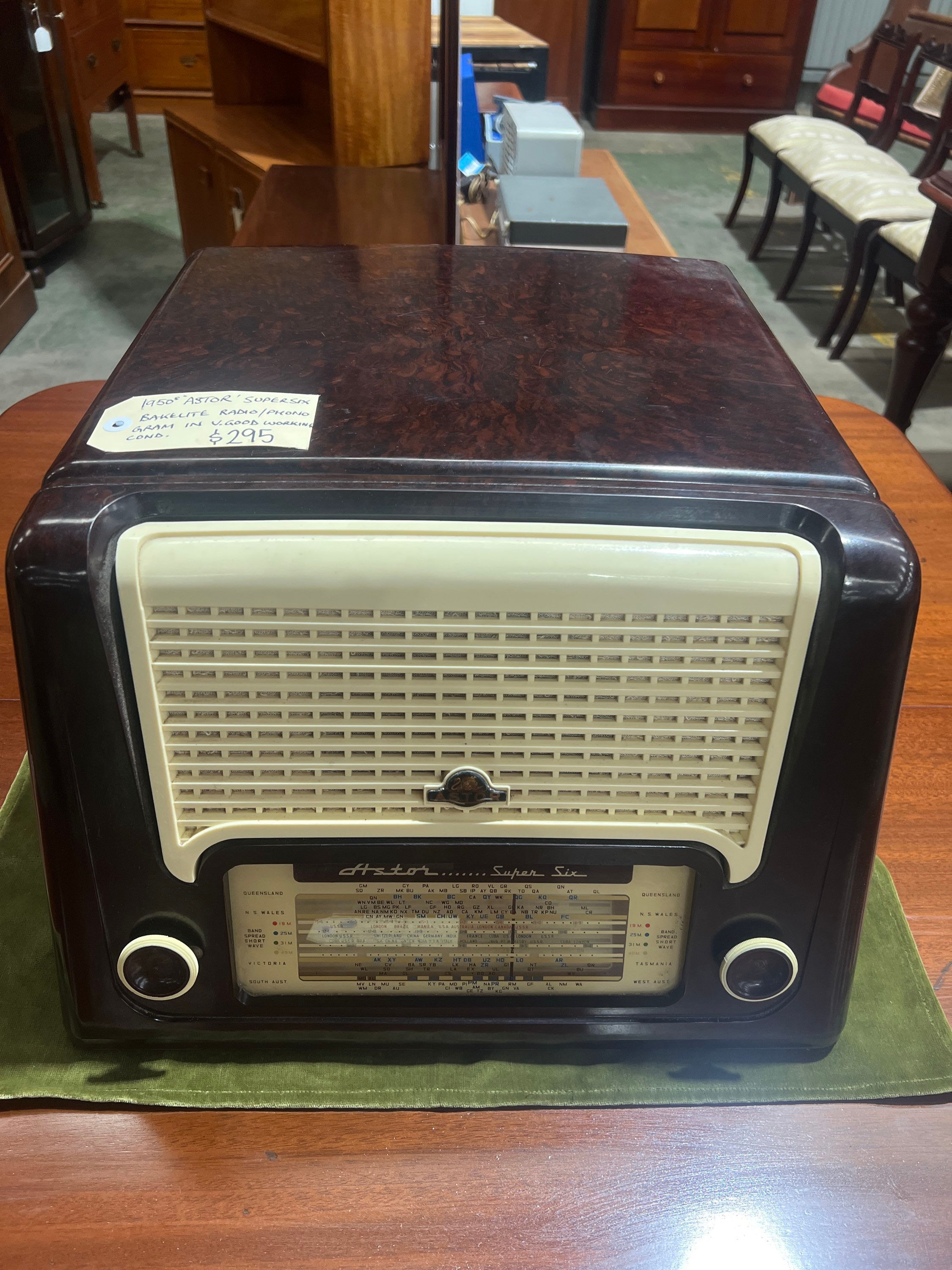 Astor ‘Super Six’ Bakelite Combination Radio/Record Player