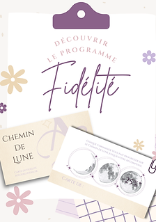Programme de fidélité Atelier Luneris - Chemin de Lune
