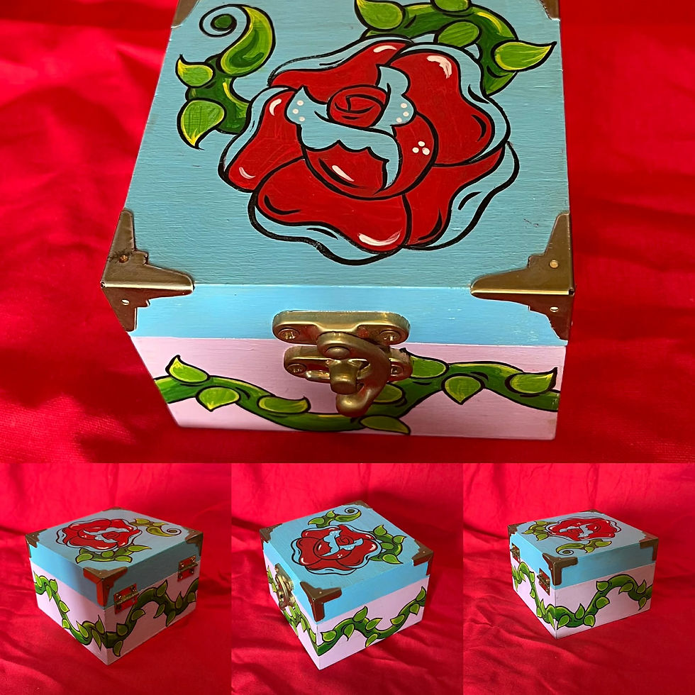 Thumbnail: Small Rose and Vines Lightweight Keepsake box