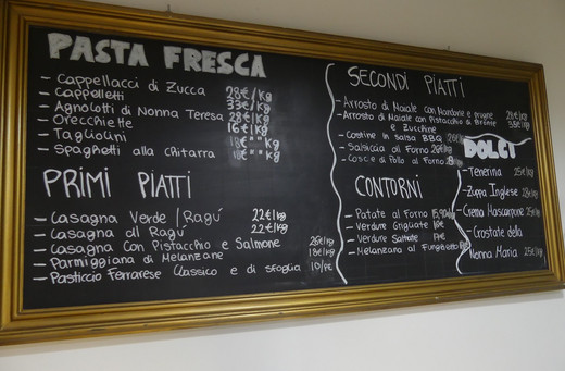 Angebot der Pasta-Manufaktur von Federica Dattilo