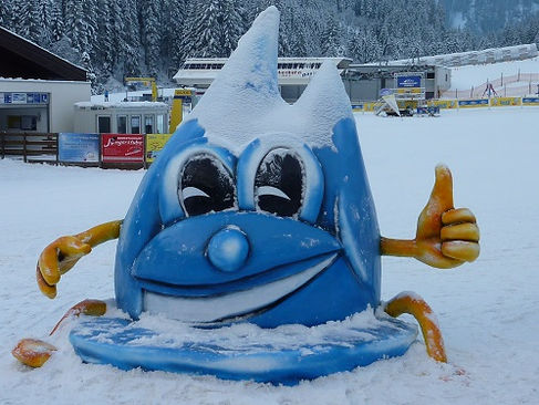 Ein Tropfen Thermalwasser ist das Maskottchen im Gasteinertal