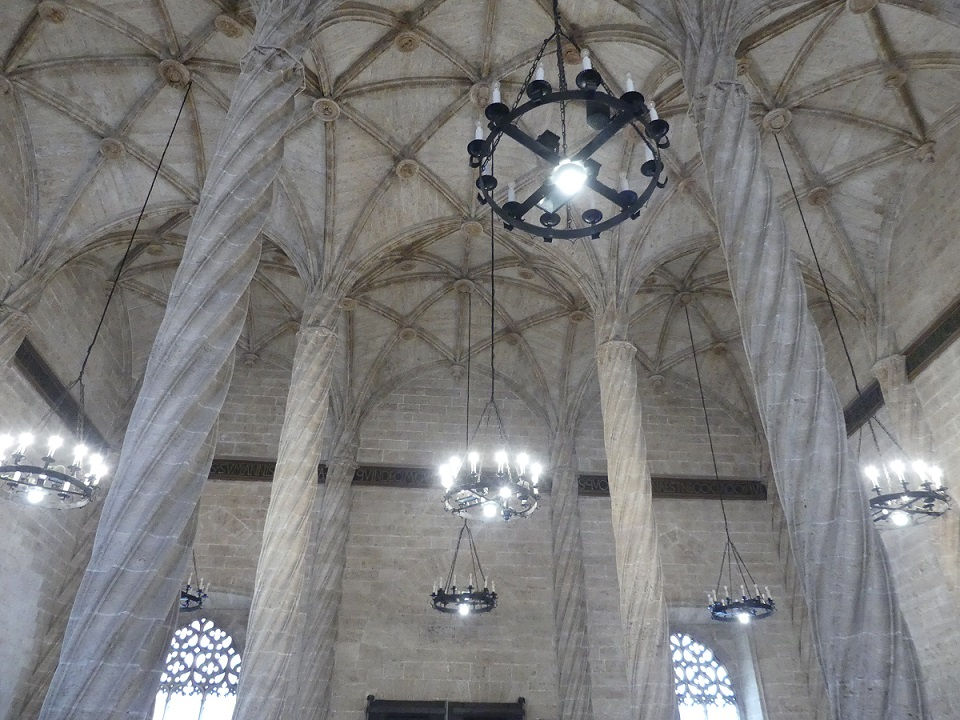 Die Seidenbörse von Valencia, UNESCO-Weltkulturerbe, eines der bedeutendsten gotischen Gebäude in Europa