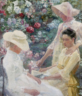Jan Toorop: Trio fleuri, 1885/86, Öl auf Leinwand, Kunstmuseum Den Haag