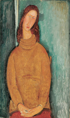 Amedeo Modigliani: Jeanne Hébuterne im gelben Pullover, 1919, Öl auf Leinwand, Ohara Museum of Art, Kurashiki