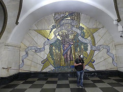 Moskau Metro und Handy