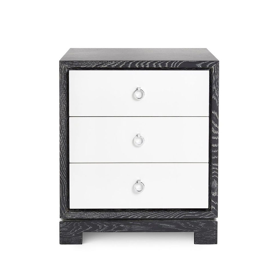 Thumbnail: Berkeley Small Side Nightstand Decor Table in Grey & White
