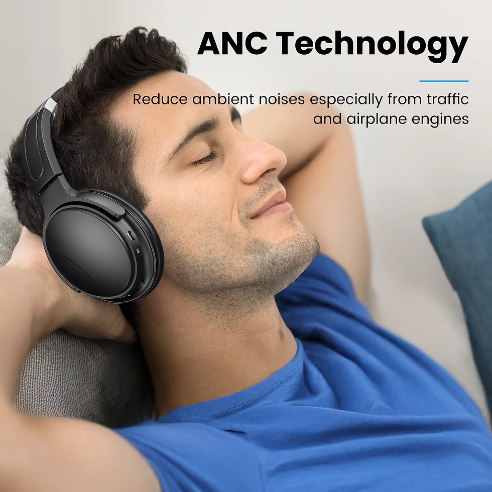 Thumbnail: Noise Cancelling Headphones, Wireless Bluetooth Headphones, over Ear Headphones 