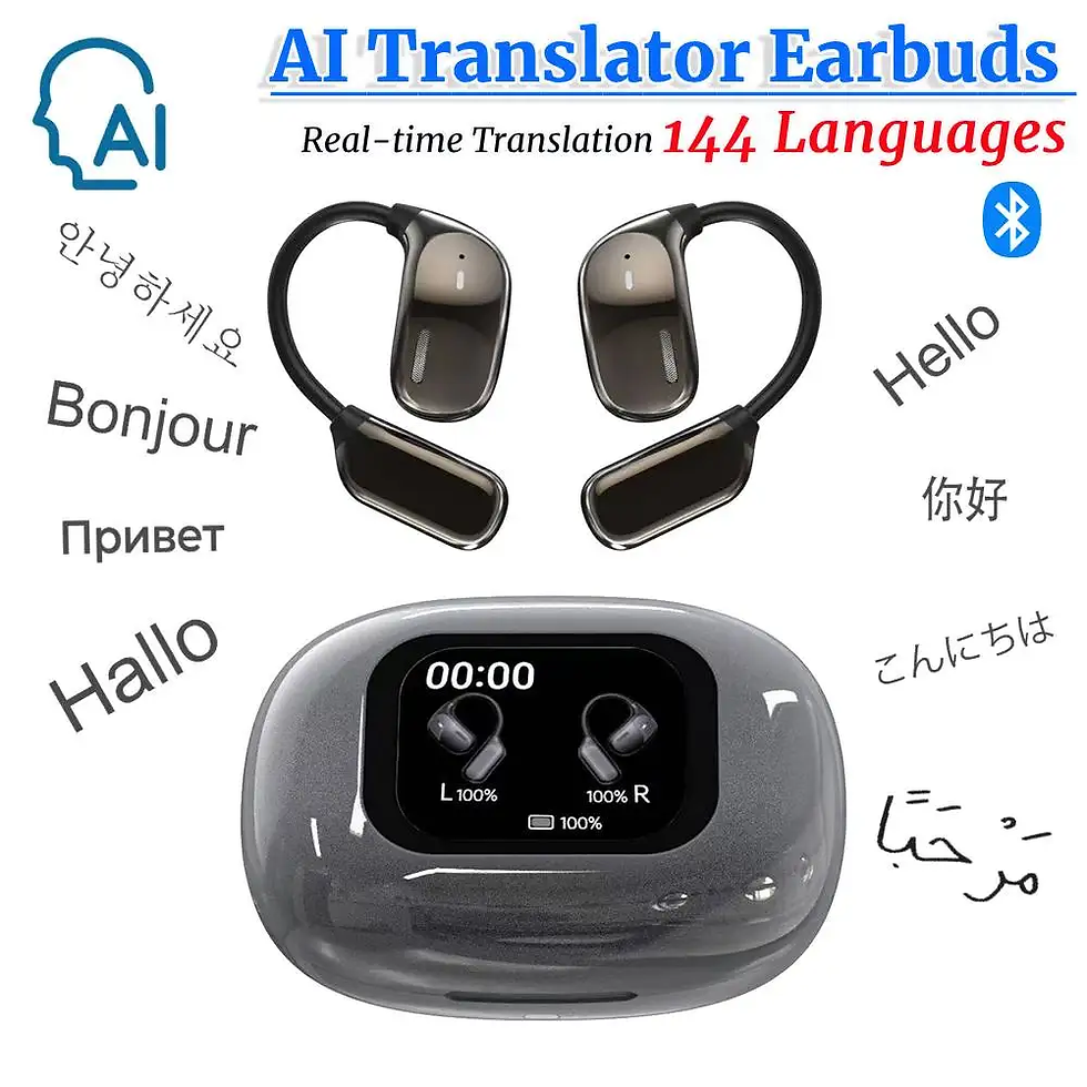 Thumbnail: 144 Languages Translator Bluetooth Earphones AI Real-Time Translation Earbuds Wi